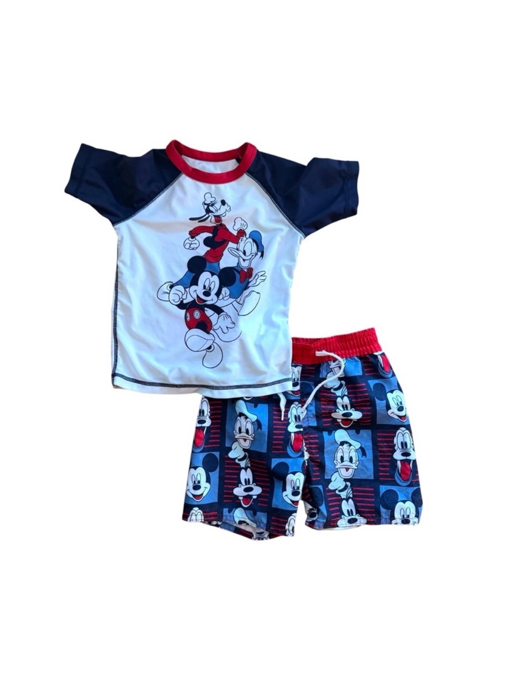 Old Navy Swimsuit Disney Baby Boys Rashguard Swim Trunk Set